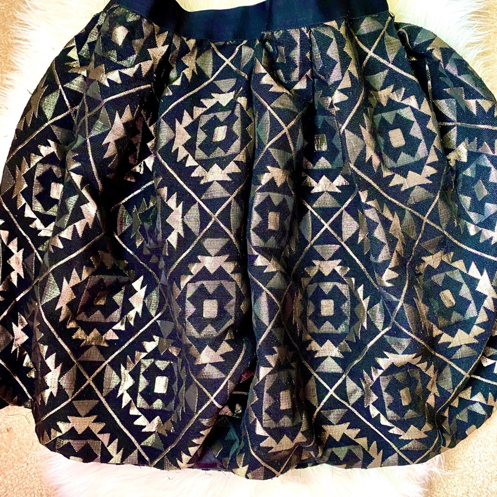Ashley Stewart PLUS Metallic Jacquard Skirt